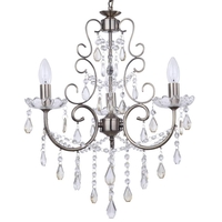 Madonna 3 Light Dual Mount Chandelier - Antique Brass