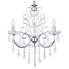 Madonna 3 Light Dual Mount Chandelier - Chrome