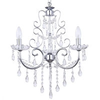 Madonna 3 Light Dual Mount Chandelier - Chrome