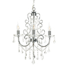 Madonna 3 Light Dual Mount Chandelier with Bulbs - Chrome