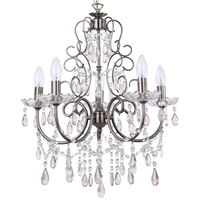 Madonna 5 Light Dual Mount Chandelier - Antique Brass