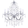 Madonna 5 Light Dual Mount Chandelier - Chrome