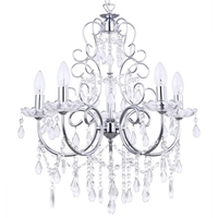 Madonna 5 Light Dual Mount Chandelier - Chrome