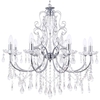 Madonna 8 Light Crystal Chandelier with Dual Mount - Chrome