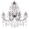 Madonna 8 Light Dual Mount Chandelier - Antique Brass
