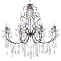 Madonna 8 Light Dual Mount Chandelier - Antique Brass