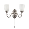 Madrid 2 Arm Wall Light - Satin Nickel