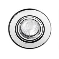 Mains Voltage 50w Fire Rated Gimbal Downlight in Polished Chrome