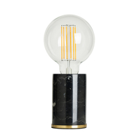 Marble and Brass Table Lamp - Black