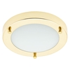 Mari 12 Watt Small LED Flush Bathroom Ceiling Light - Brass