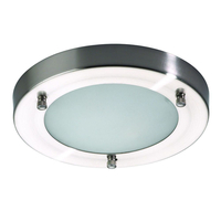 Mari Flush Bathroom Light - Stainless Steel