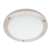 Mari Large Flush Bathroom Ceiling Light - Satin Nickel