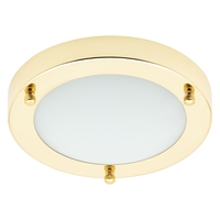 Mari Small Flush Bathroom Ceiling Light - Brass