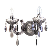 Marie Therese 2 Arm Wall Light Chandelier - Smoke with FREE LED Bulbs