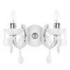Marie Therese 2 Arm Wall Light Chandelier - White with FREE LED Bulbs