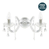 Marie Therese 2 Light Wall Light - Chrome with FREE LED Bulbs