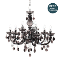 Marie Therese 9 Light Dual Mount Chandelier with LED Bulbs - Smoke