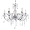 Marie Therese Chandelier 5 Light Dual Mount - Chrome