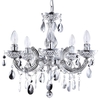 Marie Therese Chandelier 5 Light Dual Mount - Silver