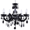 Marie Therese Chandelier Black 5 Light Dual Mount