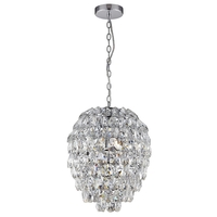 Marquis by Waterford - Flora Bathroom LED Crystal Drop Ceiling Pendant - Chrome