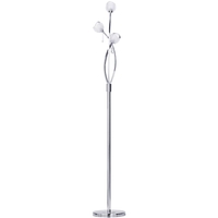 Marta 3 Light Floor Lamp with Glass Shades - Chrome