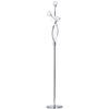 Marta 3 Light Floor Lamp with Glass Shades - Chrome