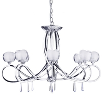 Marta 8 Light Glass Ceiling Light - Chrome
