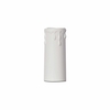 Medium White Candle Tubes with Decorative Drips
