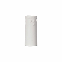 Medium White Candle Tubes with Decorative Drips