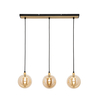 Melior Industrial 3 Light Ceiling Diner Pendant - Black