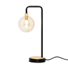 Melior Industrial Table Lamp with Champagne Shade - Black