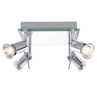 Mercury 4 Light Ceiling Mirror Flush Spotlight Plate - Chrome