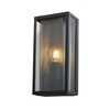 Merlin Outdoor Box Lantern Wall Light with Silver Mesh Insert - Anthracite