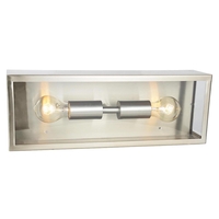 Mersey 2 Light Outdoor Wall Light - Stainless Steel