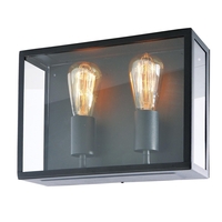 Mersey Outdoor Twin Wall Lantern - Black