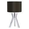 Metal Tripod 1 Light Table Lamp with Black Shade - Chrome