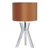 Metal Tripod 1 Light Table Lamp with Bronze Shade - Chrome