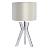 Metal Tripod 1 Light Table Lamp with Pearl Shade - Chrome