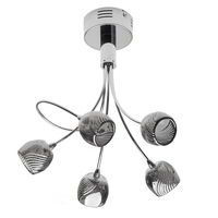Millie 5 Light Semi Flush Ceiling Light - Chrome
