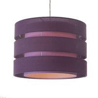 Mimis Easy to Fit Ceiling Shade Tiered Drum - Plum