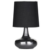 Mini Scratched Table Lamp with Black Shade - Black Chrome
