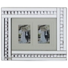 Mirrored Bar and Stud 2 Image Picture Frame - Silver