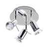 Mirrored Ceiling Spotlight Plate - 3 Light