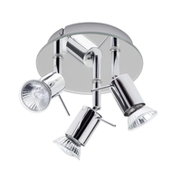 Mirrored Ceiling Spotlight Plate - 3 Light