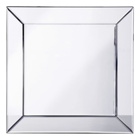 Mitre Edge Square Mirror - Silver