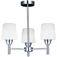 Molice Bathroom Ceiling Light Ribbed Opal Glass