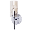Monet 1 Light Champagne Tinted Glass Wall Light - Chrome