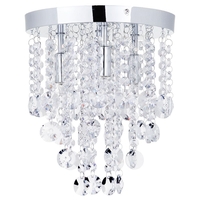 Montego 4 Light Crystal Effect Semi Flush Ceiling Light - Chrome