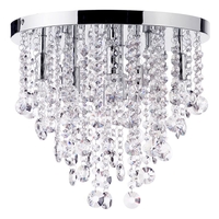 Montego 9 Light Crystal Effect Semi Flush Ceiling Light - Chrome